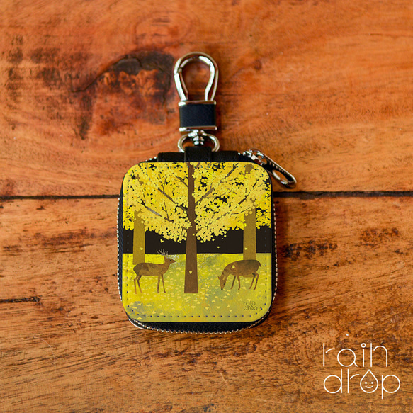 訂製藥盒*藥袋藥盒藥盒眼藥水盒耳機盒*皮革*銀杏秋季日本秋季 2024 第1張的照片