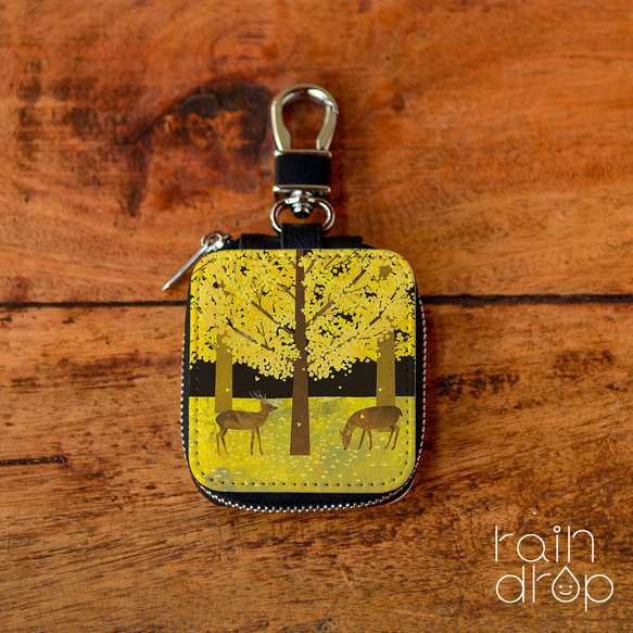 訂製藥盒*藥袋藥盒藥盒眼藥水盒耳機盒*皮革*銀杏秋季日本秋季 2024 第2張的照片