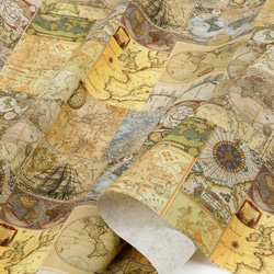ヴィンテージ コラージュ モダーン風地図 アンティークマップ