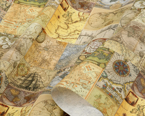 フランス　ついたて　ヴィンテージ 古地図　デコパージュ　ハンドメイド フランス ついたて ヴィンテージ 古地図 デコパージュ ハンドメイド