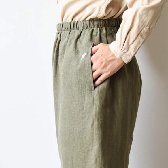 法式亞麻長褲，即使與洋裝疊搭也可四季使用 [SOPT093F] 第6張的照片