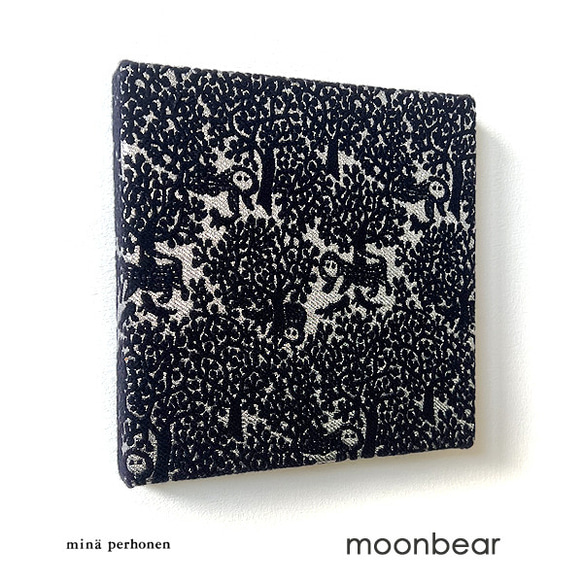 ミナペルホネン　ファブリックパネル　moon bear ムーンベア　18×18cm　 mina perhonen 5枚目の画像