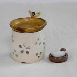 小鳥の茶香炉「スズメ」（アロマポット） 5枚目の画像