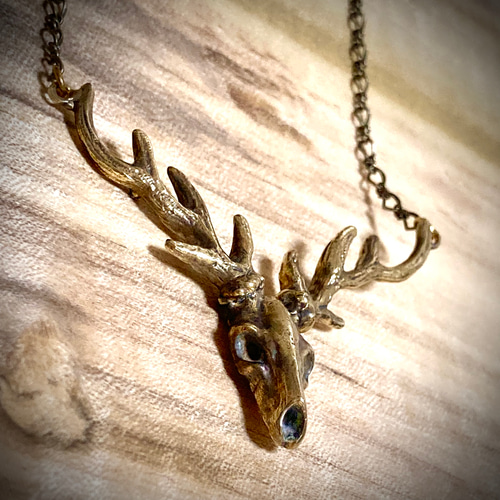 鹿の角ネックレス／真鍮製 ネックレス・ペンダント 妖精詩集 通販