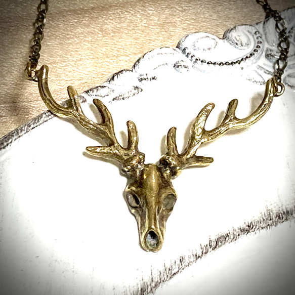 鹿の角ネックレス／真鍮製 ネックレス・ペンダント 妖精詩集 通販