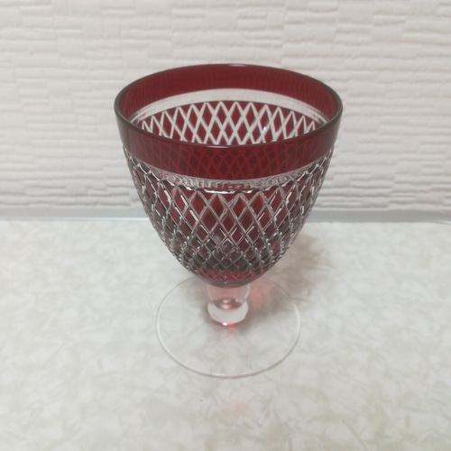 プチワイン】レッド ワイングラス(小) 約128mL ☆切子細工 切子雑貨 手 