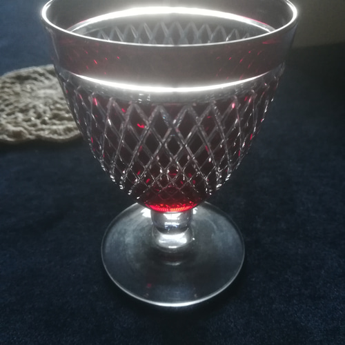 プチワイン】レッド ワイングラス(小) 約128mL ☆切子細工 切子雑貨 手 