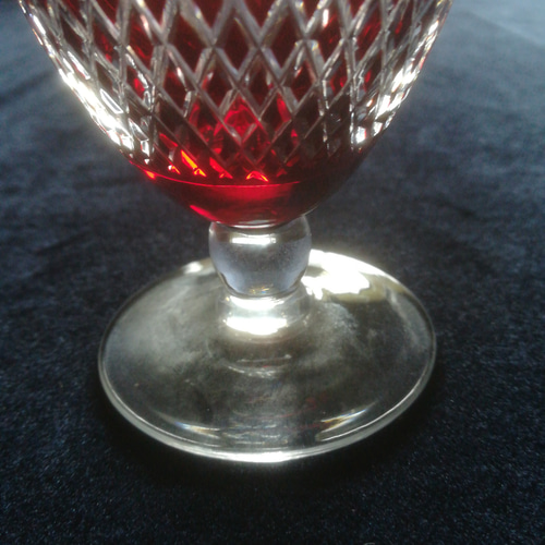 プチワイン】レッド ワイングラス(小) 約128mL ☆切子細工 切子雑貨 手 
