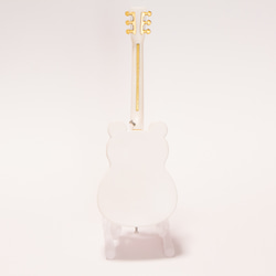 ハート柄でピンクの可愛いカエル型のアコースティックギター 11枚目の画像