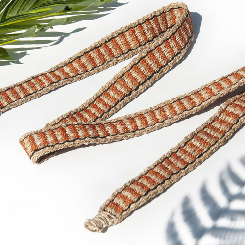 彼氏へのクリスマスプレゼント、綿麻編み込みベルト/織りベルト - 南米