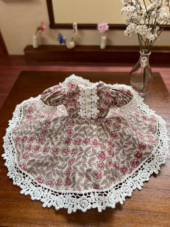 ちいハンドメイドリバティバルーンスリーブワンピース受注製作 リバティプリントバルーンスリーブワンピース その他アート RITSUKO