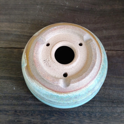 陶器の植木鉢　「山葵色」 4枚目の画像