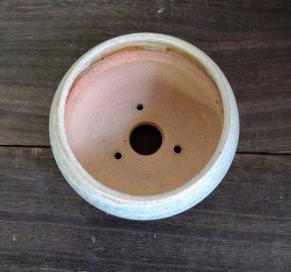 陶器の植木鉢　「山葵色」 3枚目の画像