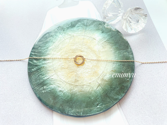 Round Zirconia Elegant Necklace 2枚目の画像