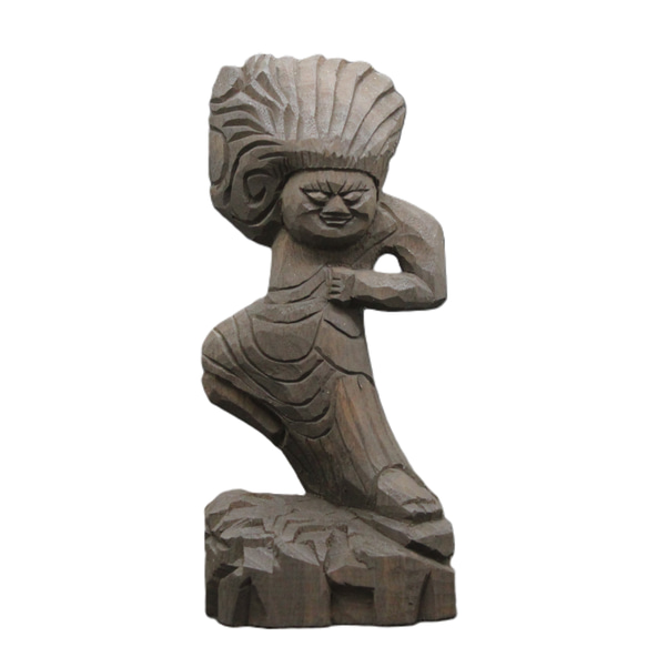 蔵王権現(16cm zg5012)仏像 円空仏 摸刻 木彫 彫刻 円空工房クリーマ店