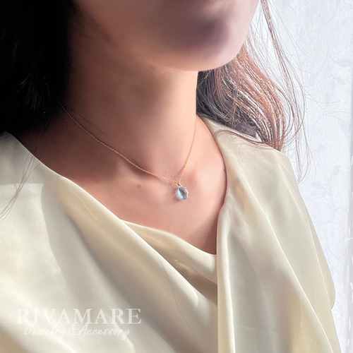 最高級！ 鑑別済 大粒48g ☆ 天然無処理フローライト ネックレス ☆ 銀製