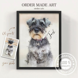 画集7 - ペット似顔絵アートオーダーメイド、サプライズギフト、インテリア装飾 ☆オーダーメイド☆ペット似顔絵 アートポスター 油絵風 うちの子