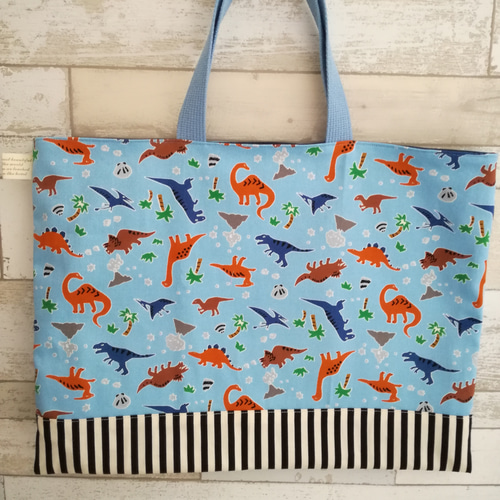 大きめレッスンバッグ　恐竜柄　海洋生物柄　2点　ハンドメイド 楽天市場】レッスンバッグ オーシャンアンドグラウンド レッスンBAG