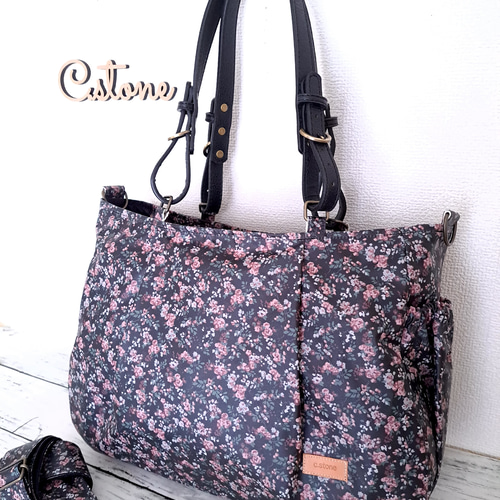 new！！ リバティラミネート生地使用 ヴィンテージブラック  