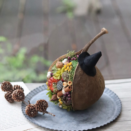 ☆ブッダナッツのハロウィンアレンジ☆幸せを呼ぶ木の実 ハロウィン