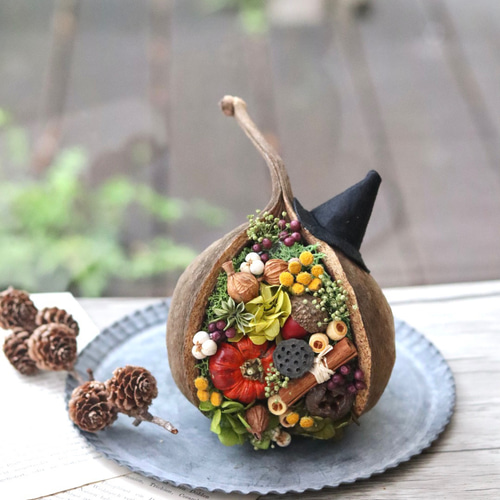 ☆ブッダナッツのハロウィンアレンジ☆幸せを呼ぶ木の実 ハロウィン