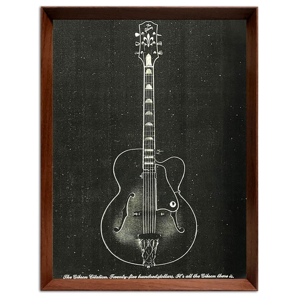 ギター 1960年代 アメリカ ヴィンテージ 雑誌 広告  額付 ポスター 3枚目の画像