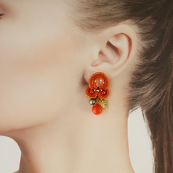 Coffret *單獨出售 [-水果籃-] 飾物耳環或耳環 [僅限橙色] 第2張的照片