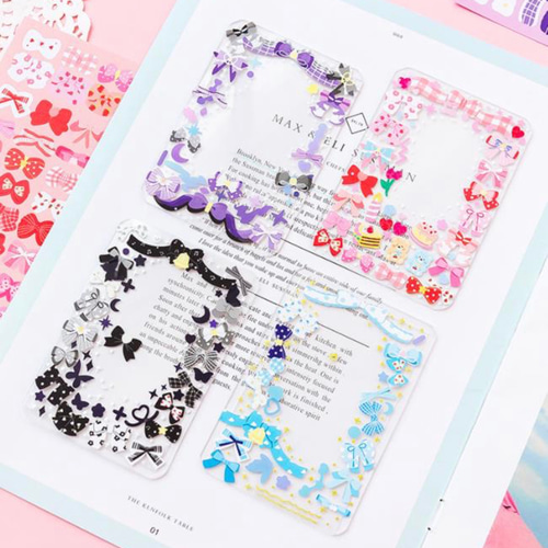 韓国雑貨屋さん　リボンシール　トレカデコ 韓国雑貨屋さん リボンシール トレカデコ