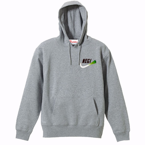 M～2XLパロディ/8.4oz】ねぎNEGIワンポイントパーカー長袖面白い