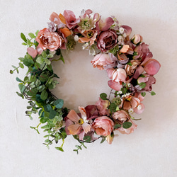 ブルーローズのリース 玄関 インテリア プレゼント 記念日 お祝い