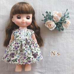 ハンドメイド　ソランちゃん　長袖　パジャマ　セット　小花柄 ハンドメイド ソランちゃん 長袖 パジャマ セット 小花柄