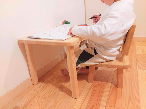 サラリーマン様専用　子ども用 長机と椅子セット 1枚目の画像