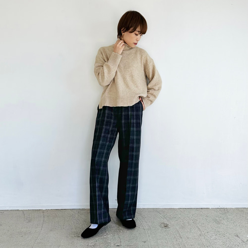 パラソルチェックパンツ ネイビーチェック franche lippee