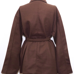 Wool Touch Oversized BDU Jacket (brown) コート ブラウン 茶色 きれいめ 6枚目の画像