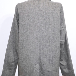Herringbone Tweed Jacket＋Pants 2P SET UP grey セットアップ グレー 綺麗め 11枚目の画像