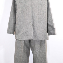 Herringbone Tweed Jacket＋Pants 2P SET UP grey セットアップ グレー 綺麗め 7枚目の画像