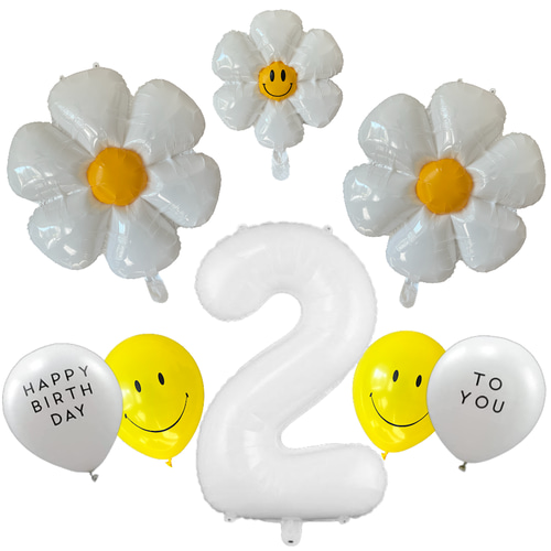 誕生日 1歳 2歳 3歳 4歳 用 誕生日 バルーン バースデー 白 くすみ