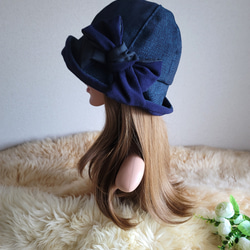 うぁふわり セミオーダー生地紹介4 難有難隠し キャップ 室内帽子 着物リメイク 難有難隠し 帽子 27*48㌢ 個性的な 格子意匠 キャップ 室内帽子 化繊