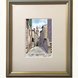 ポストカード ヨーロッパ風景画（組み合わせ自由4枚セット1.000円）No.250  イタリア　トスカーナの村 4枚目の画像