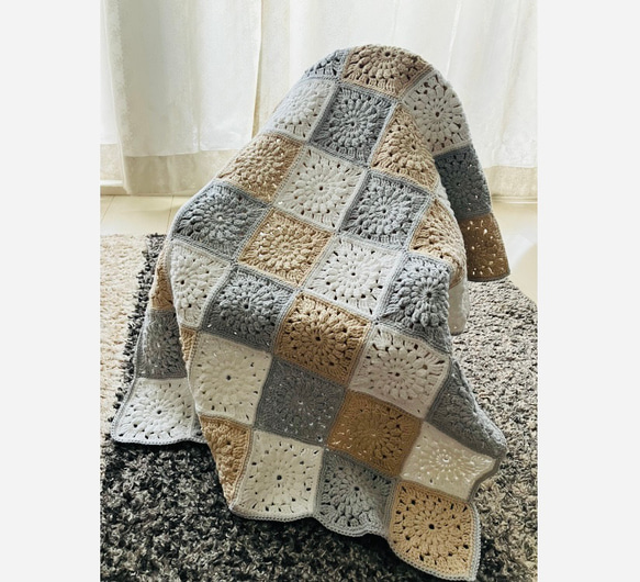 人気商品の再入荷情報をお届け！ 手編み *コットンブランケット* ホワイト系 その他インテリア その他