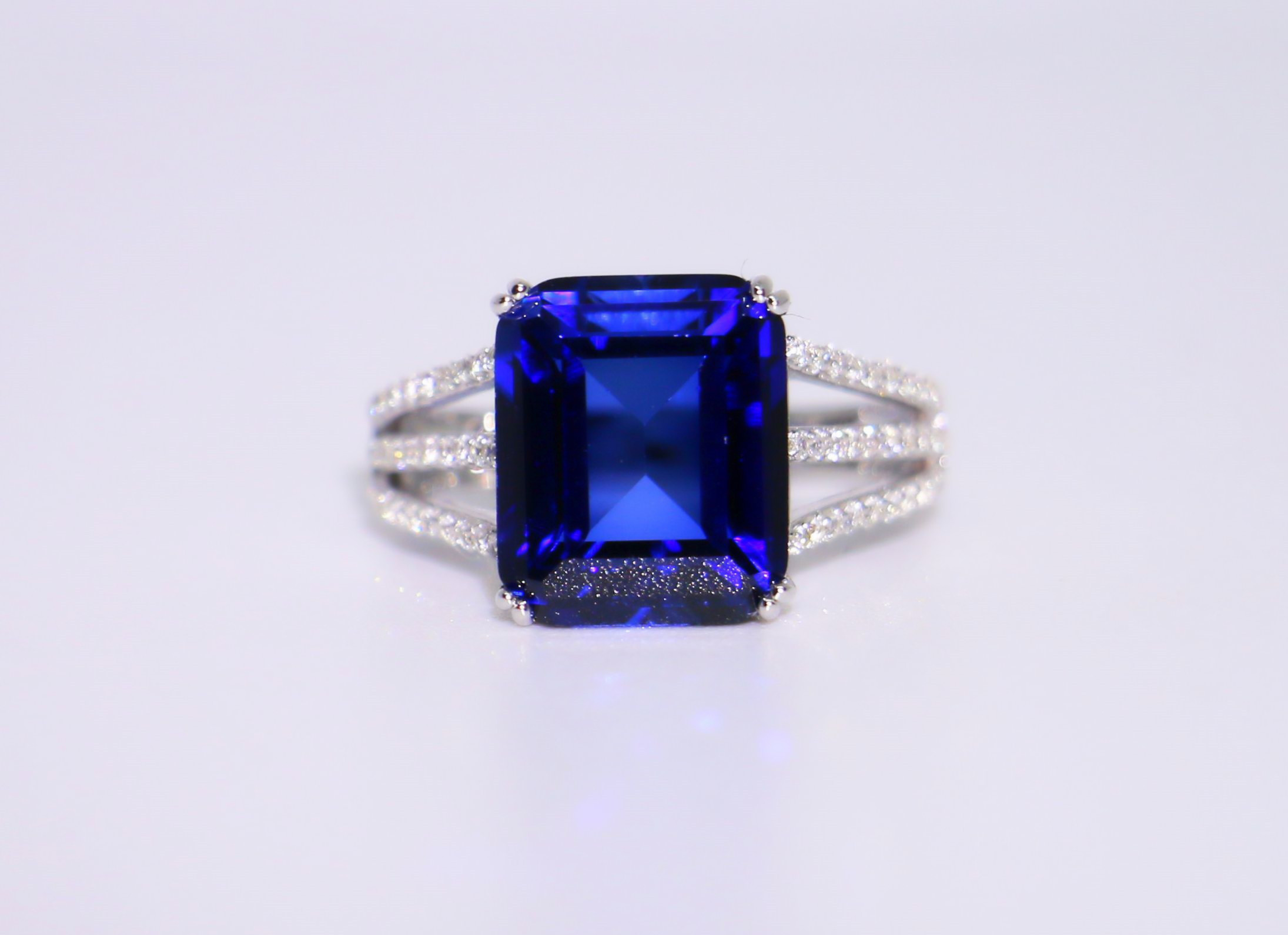 サファイア・ホワイトサファイア　silver　リング　指輪　11.5号