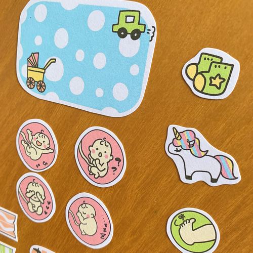 ♡×200】【カット済み】フレークシール-マタニティーアルバムに- 雑貨