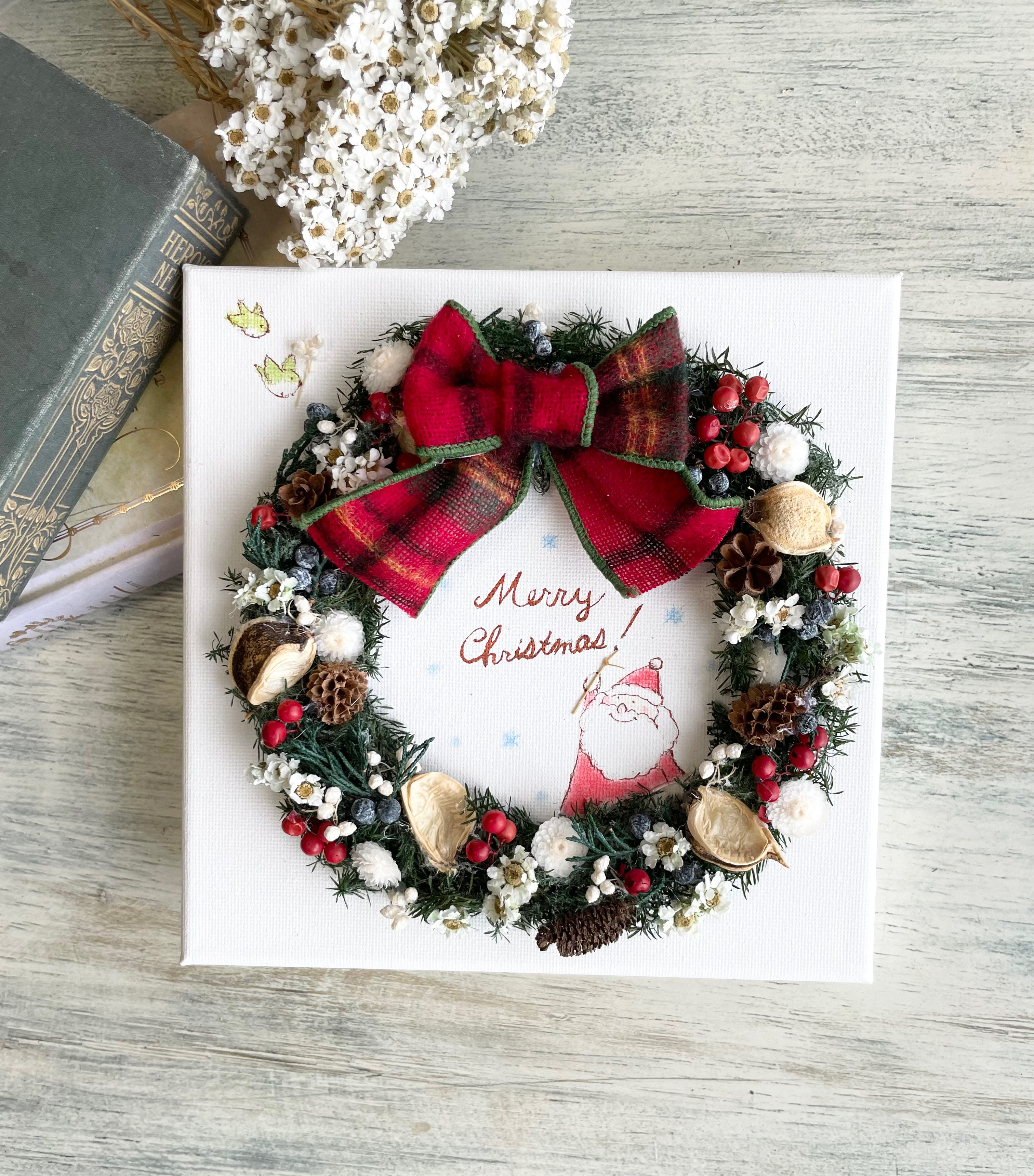 森のクリスマスリース　プリザーブドリース