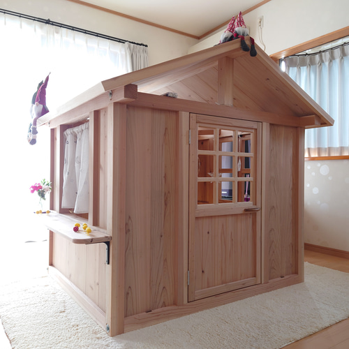 木製キッズハウス 組立て式 キット 国産 杉 宮崎県産【受注製作 