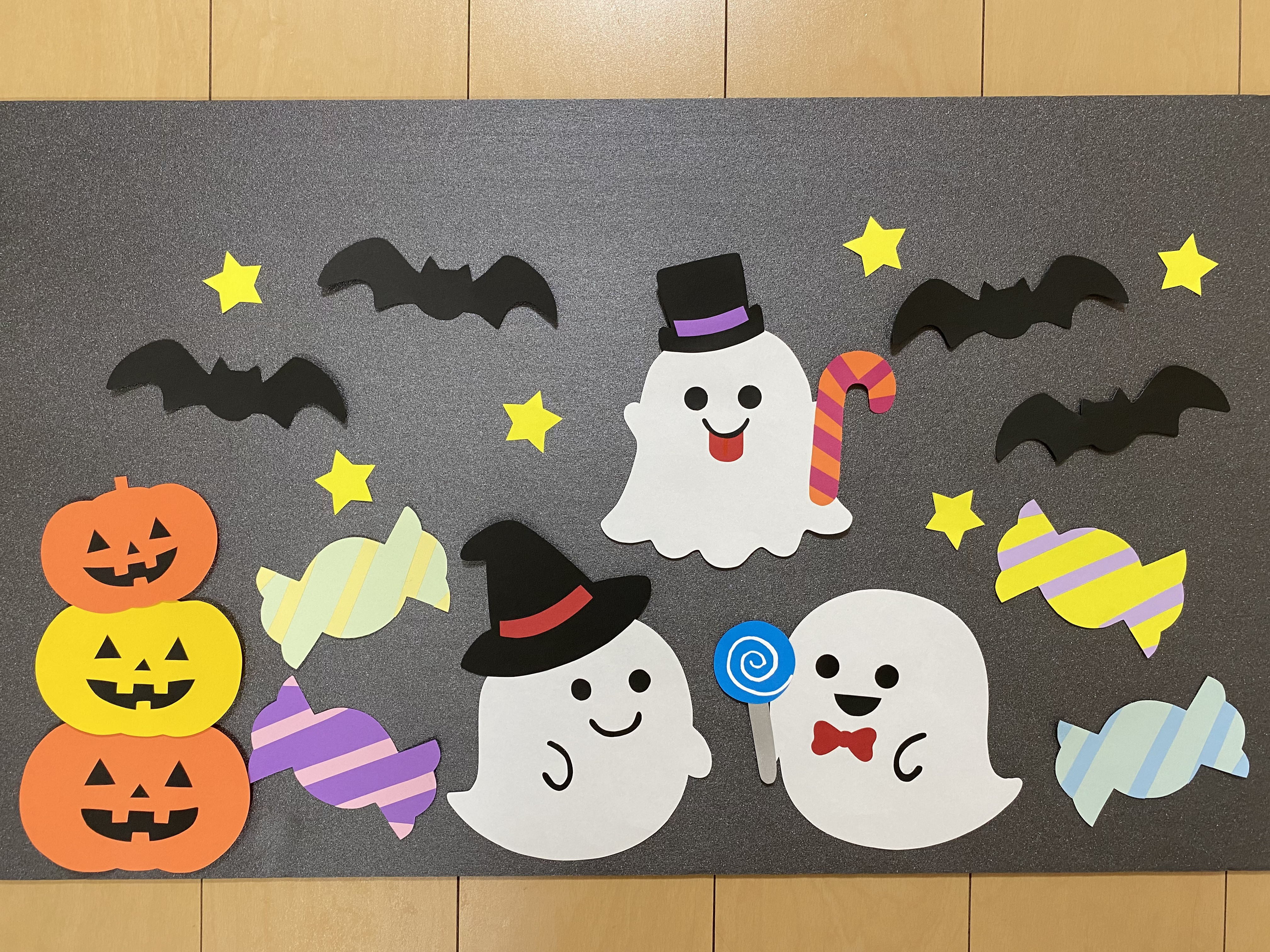 ハロウィン壁面飾り ハロウィン おばけ かぼちゃ 10月 型紙 misa