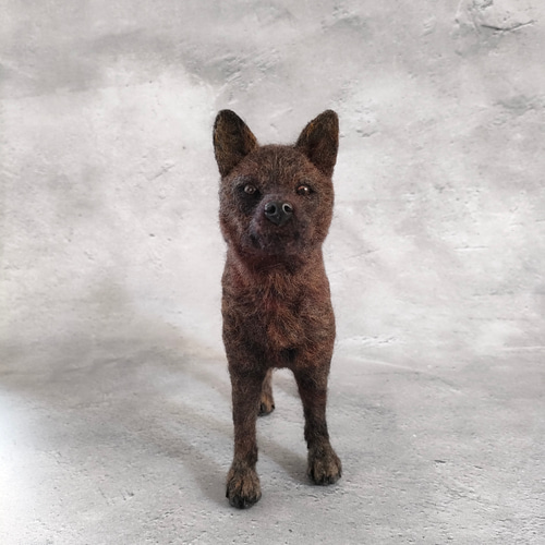 羊毛フェルト 甲斐犬さん 羊毛フェルト 羊毛わんこ 福や工房