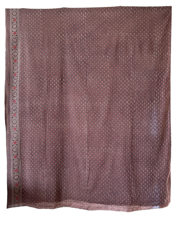 50cm単位　インド天然染めブロックプリント　アジュラクプリント　木版更紗　コットン　AJ083(1) 5枚目の画像