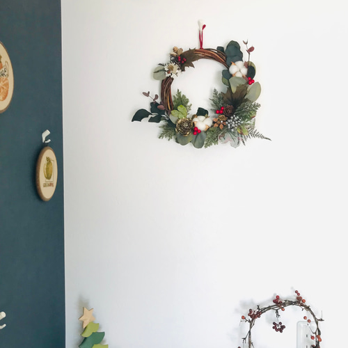 再販】特集掲載作品♪ 【Xmas直前割引】深い森のクリスマスリース