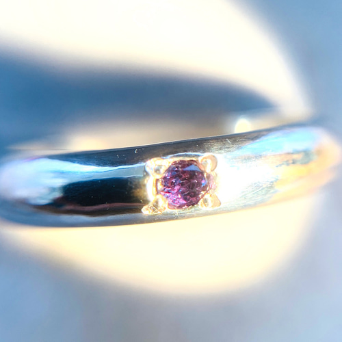 カラーチェンジベキリーブルーガーネットのリング《送料無料》/SV950