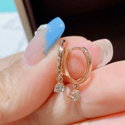 天然ダイヤモンドピアス0.4ct　k18 1枚目の画像